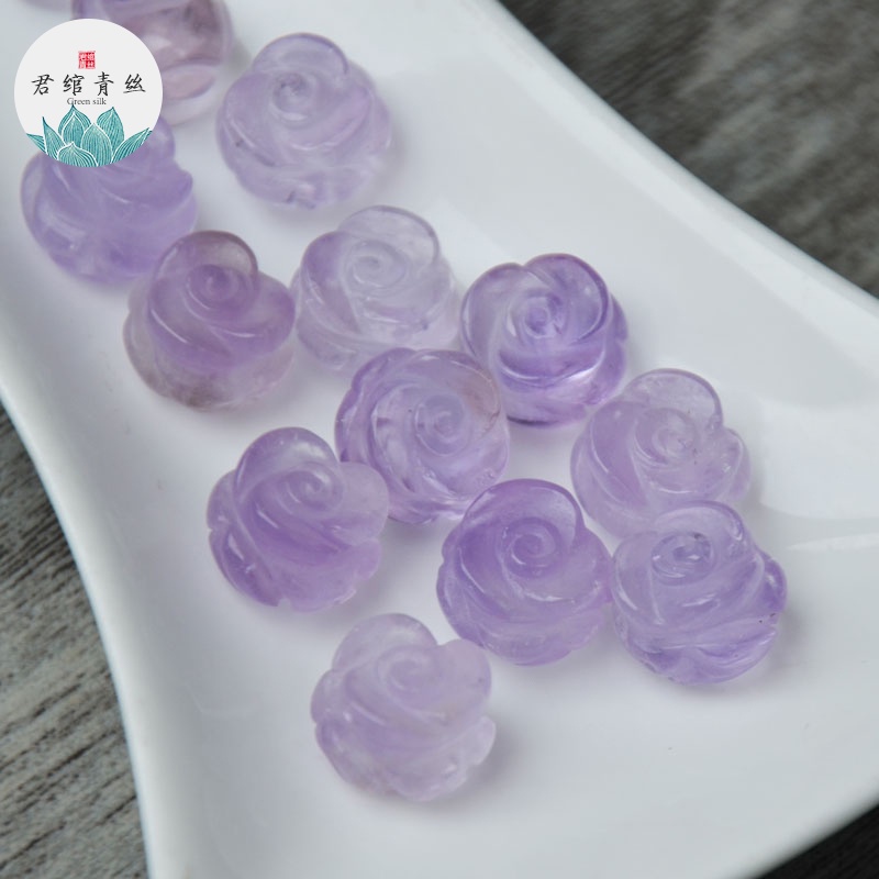 Chuỗi Hạt Đá Thạch Anh Tím Hồng Tự Nhiên Nguyên Chất