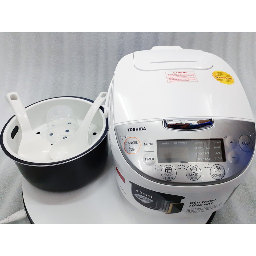 Nồi cơm điện tử Toshiba RC-10DH (W), 1.0L, hàng công ty BH 12 tháng | BigBuy360 - bigbuy360.vn