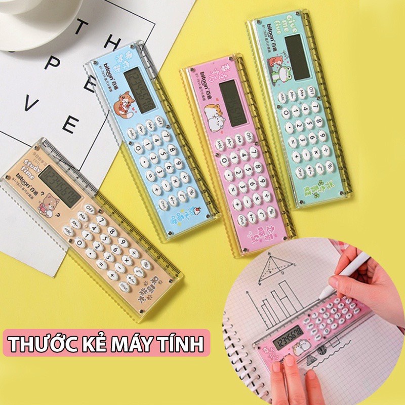 Thước Kẻ Tích Hợp Máy Tính Điện Tử Bỏ Túi Thông Minh, Thước Kẻ Máy Tính Cho Học Sinh