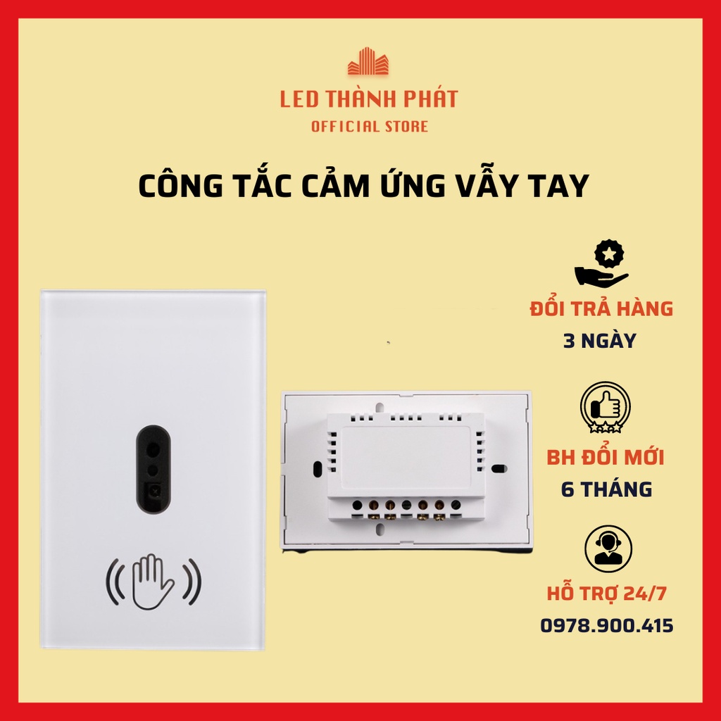 Công tắc cảm ứng vẫy tay 220V - 10A , tiệm cận hồng ngoại vẫy tay để bật/ tắt đèn