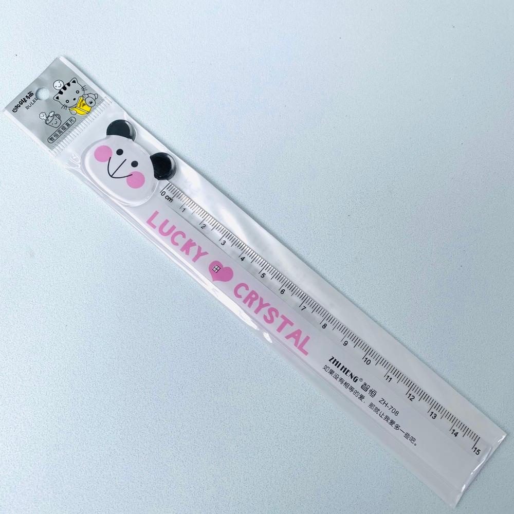 Thước nhựa học sinh 15cm hình con vật cute dễ thương