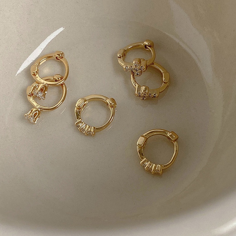 Bông Tai Nữ Khuyên Tai Nữ Tròn Bộ 14k Khuyên Tai Vòng Hình Bướm Xoắn Ốc Không Gây Dị Ứng Cho Nữ