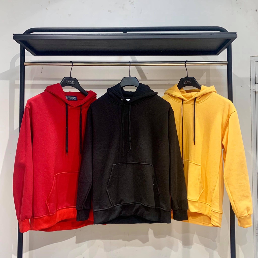 Áo Hoodie Nỉ Bông Ngoại Trơn Unisex Basic Nam Nữ Oversize Form Rộng Nhiều Màu Ulzzang KUN