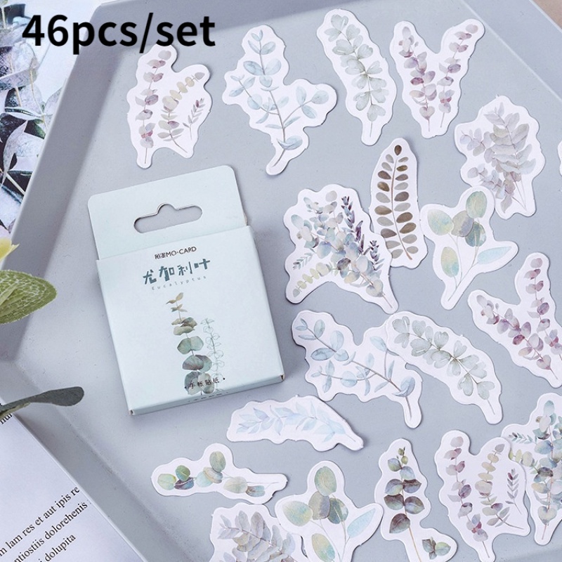 Set 46 nhãn dán trang trí sổ tay album ảnh độc đáo dễ thương