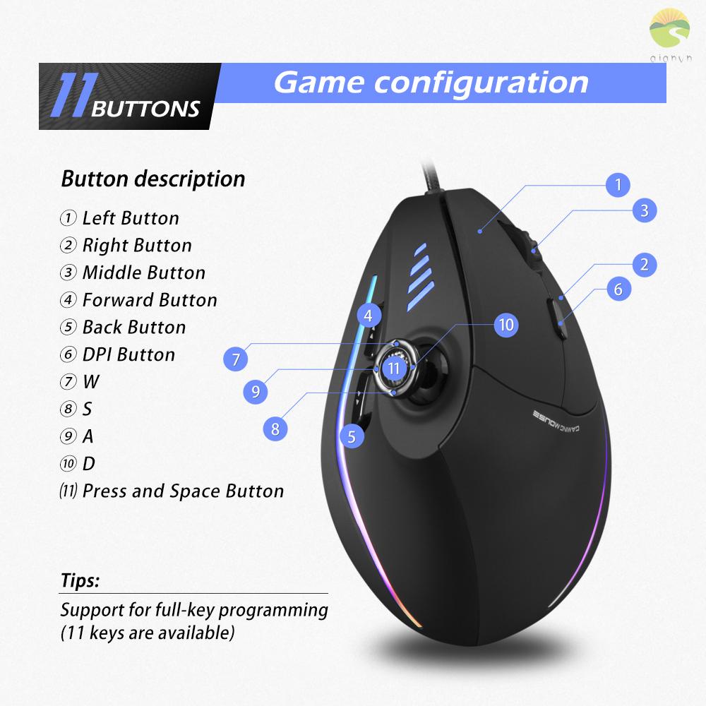 Chuột chơi game Zelotes C-18 11 nút bấm 10000DPI 128KB chất lượng cao