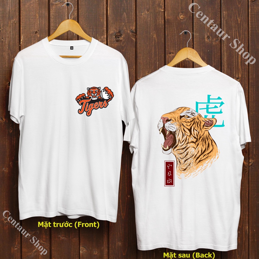 Áo Tuổi Dần hình con Hổ 2 mặt Cotton cổ tròn trẻ trung mềm mại phong cách K18TIG013