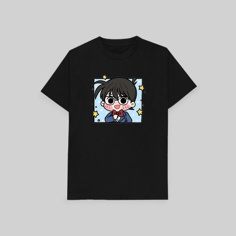 Áo thun phông đen in hình  CONAN, KAITO KID Thám tử lừng danh thời trang xinh xắn cá tính anime chibi