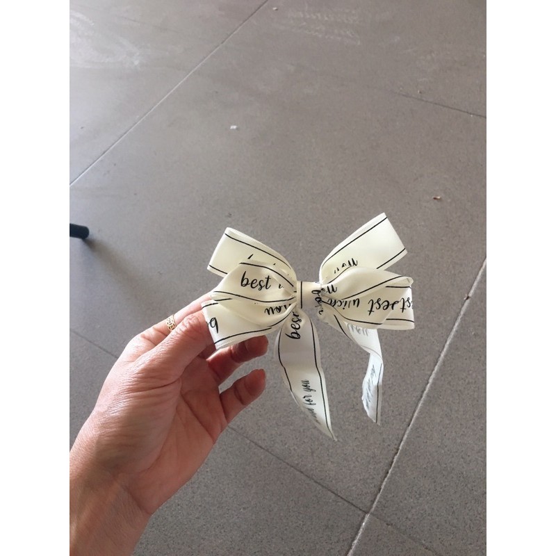 KLA05-Kẹp nơ lụa bản vừa dây dài