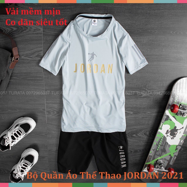 Bộ Quần Áo Thể Thao Nam Jordan, Hàng May Kỹ, Vải Mát, Chất Lượng Cao plush_store86