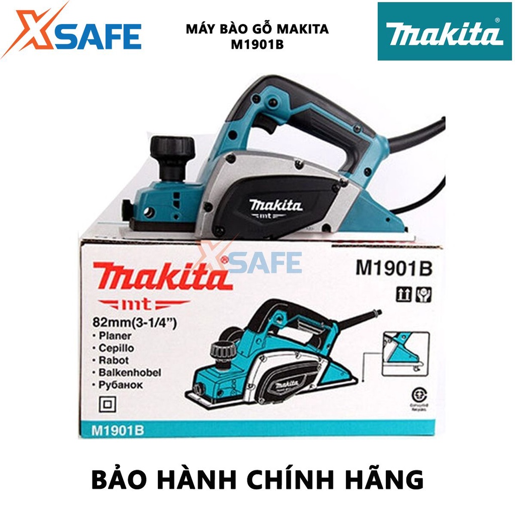 Máy bào cầm tay MAKITA M1901B 500W Máy bào gỗ bề rộng đường bào 82mm, tốc độ không tải 16000, độ sâu 2mm - [XSAFE]