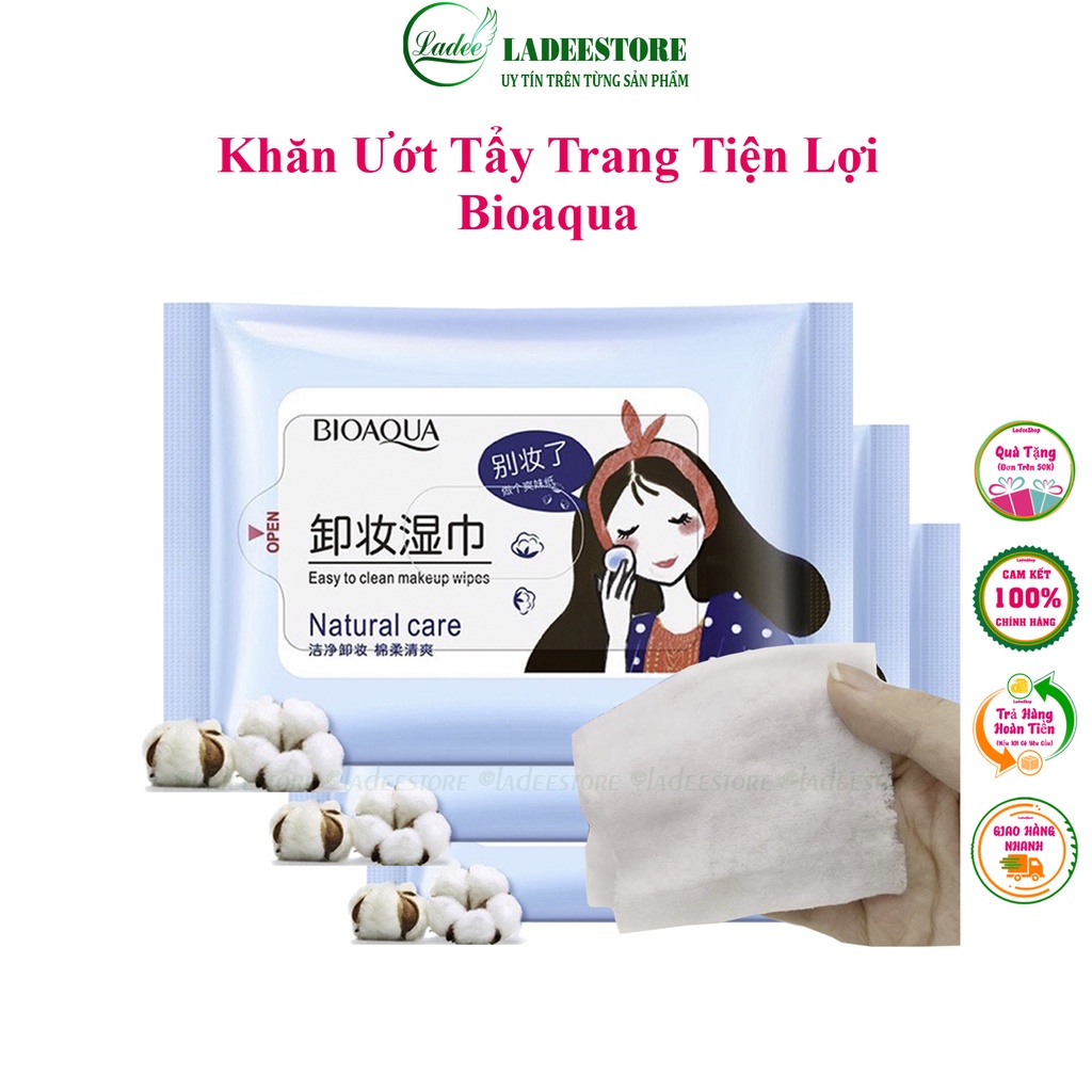 Khăn Tẩy Trang, Khăn Ướt Tẩy Trang  BioAqua