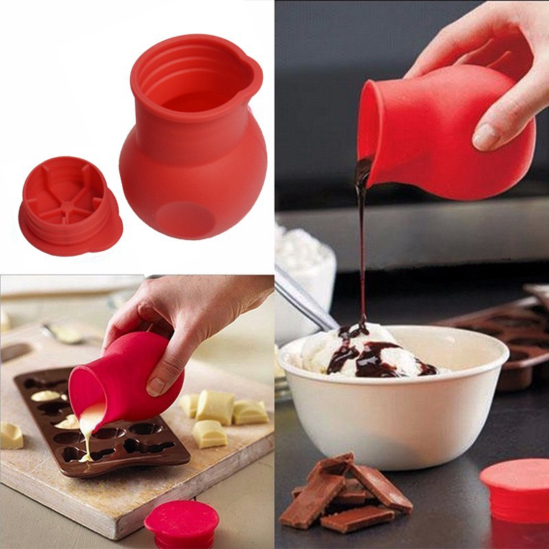 Bình nun chảy Sô Cô La Hiệu Walfos Bằng Silicone Kích Thước 5x6.5x9cm