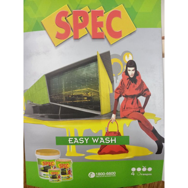 Tặng cọ 5cm - Sơn spec nội thất dễ lau chùi Easy Wash