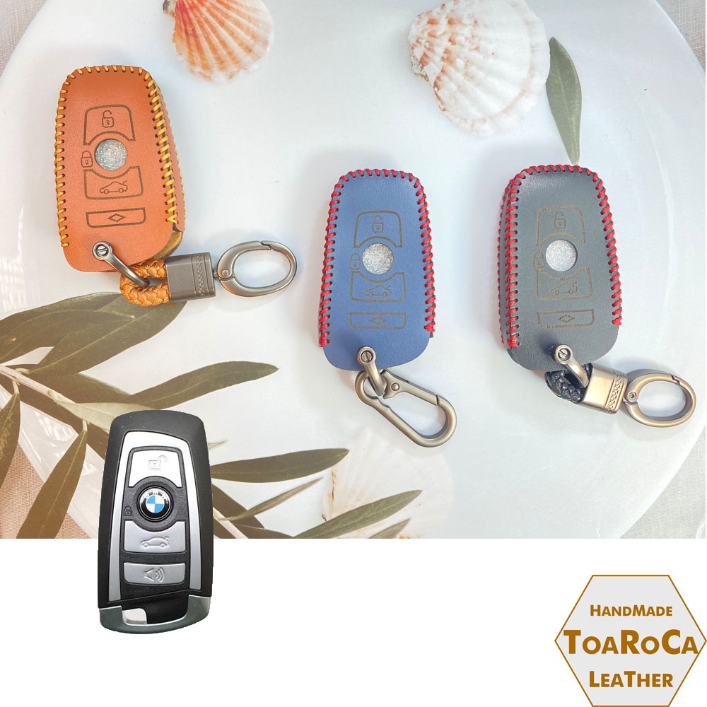 Bao da chìa khóa smartkey ô tô BMW F30 F32 F33 X1 X3 X5 320i 328i 335i 320d handmade da bò thật chống va đập Toaroca