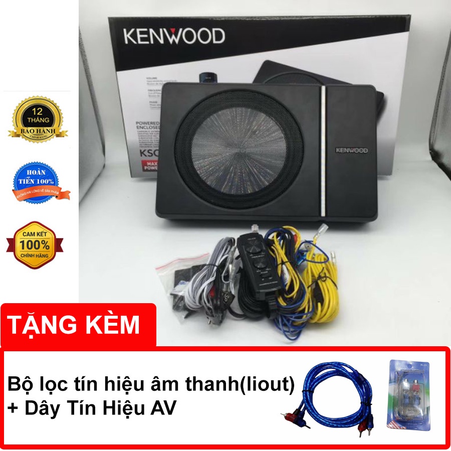 Loa Sub ô tô, Loa sub KENWOOD KSC-PSW8 250W 8 inch Tặng kèm Lineout+ dây AV Âm Thanh Hay Sống Động