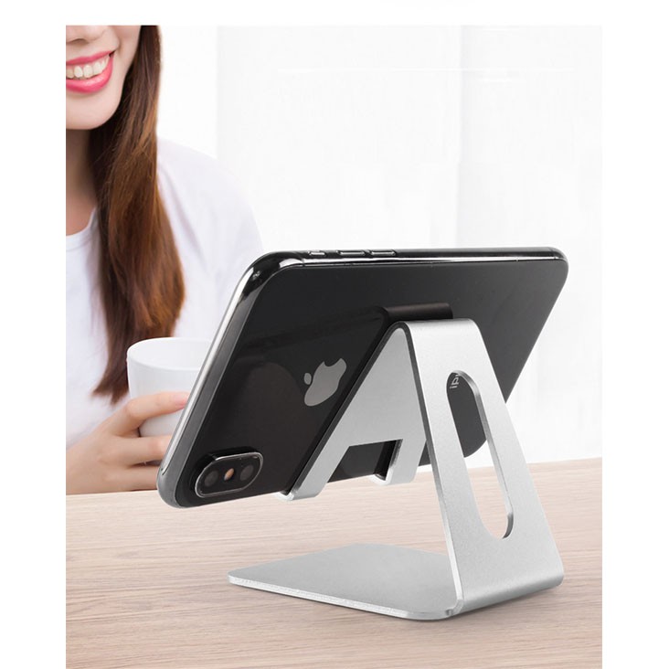 Giá Đỡ Điện Thoại, Máy Tính Bảng, Ipad, Kim Loại Nguyên Khối Để Bàn Tiện Dụng, Gọn gàng, Chắc chắn