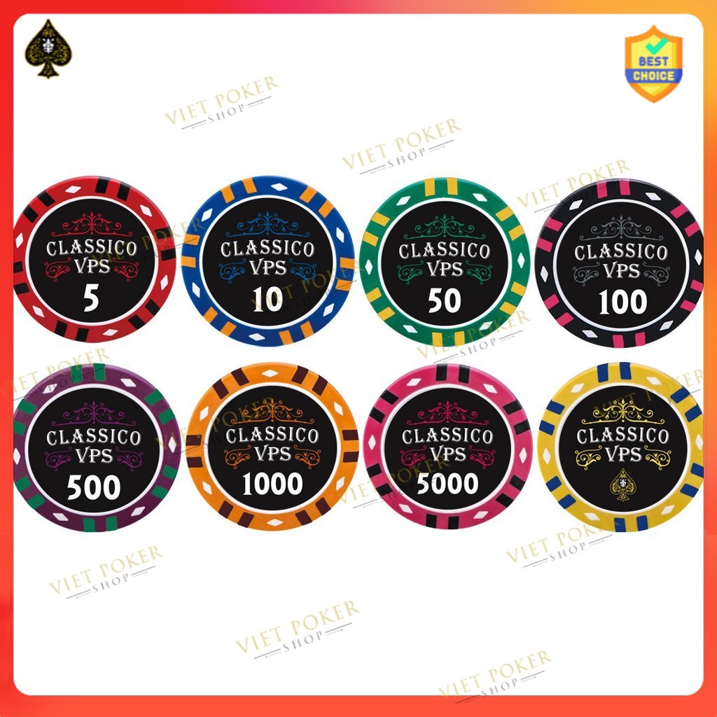 Viet Poker Shop Classico chip - Poker chip set - Phỉnh Poker