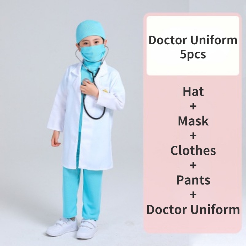 Trẻ em Trang phục Bác sĩ phẫu thuật Trang phục ưa thích Halloween Cosplay Party