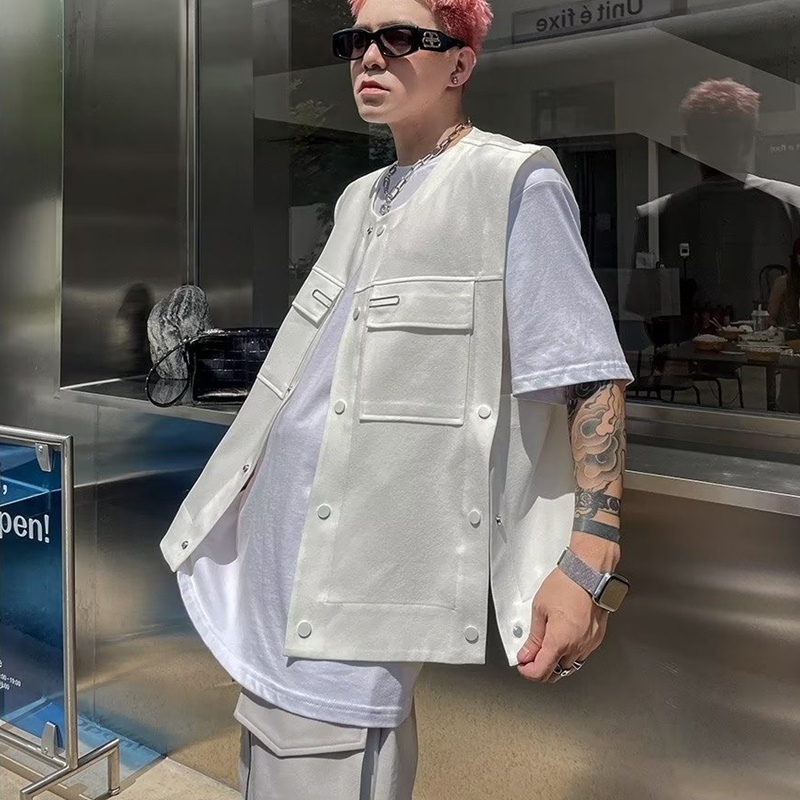 Áo Ba Lỗ Dáng Rộng Thời Trang Mùa Hè Nhật Bản Cá Tính Dành Cho Nam M-3XL