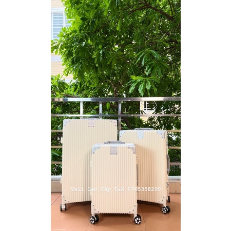 Vali khung nhôm vali kéo du lịch khóa sập size 20/24/29 Bảo hành 5 năm