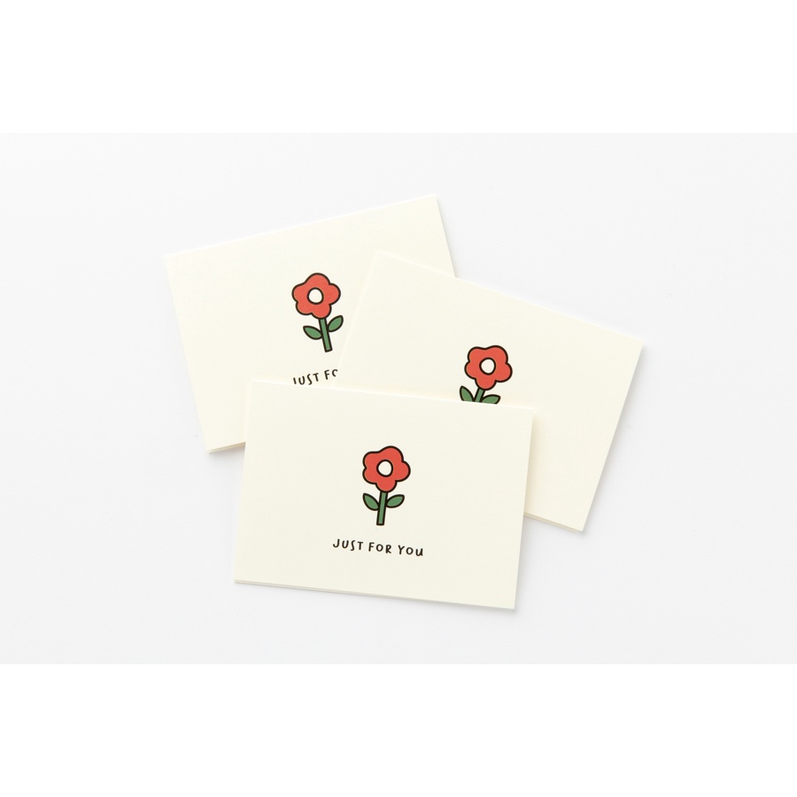 Set 3 Thiệp ARTBOX Hàn Quốc Trang Trí Chữ JUST FOR YOU Gấp Gọn Tiện Lợi