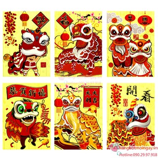combo 6 bao lì xì múa lân siêu cute LX112