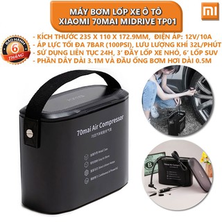 Máy bơm lốp Ô tô tự động Xiaomi 70mai Midrive TP01