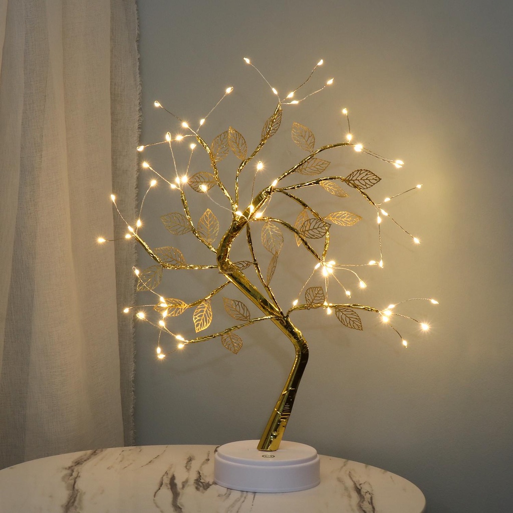 Dây Đèn Led Trang Trí Cây Bonsai Cổng Usb / Pin Có Công Tắc Cảm Ứng