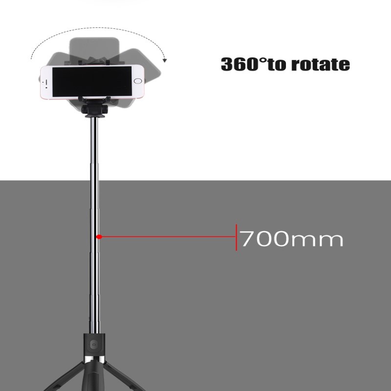 Tripod - Phụ kiện gậy chụp ảnh tự sướng 3 chân Bluetooth L01 có remote chụp hình bluetooth, đầu xẹp điện thoại xoay 360