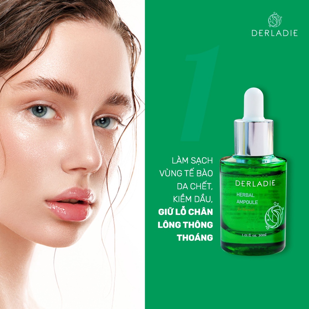 Tinh Chất Tràm Trà Derladie Herbal Ampoule For Blemish Giảm Mụn 30ml