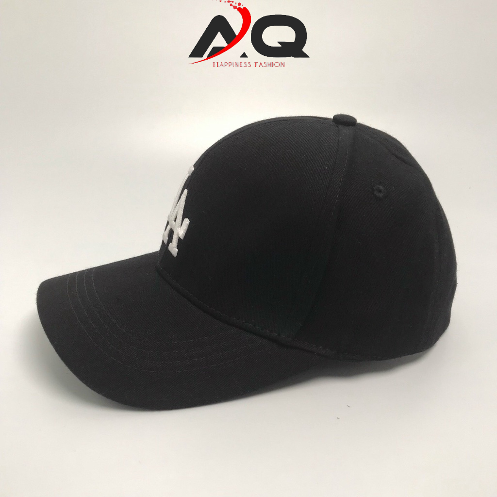 Nón kết thêu chữ LA mũ lưỡi trai chất kaki cotton cao cấp form unisex nam nữ AQ STORE