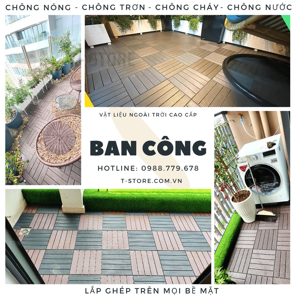 Giảm 15% Hoàn Xu Combo 11 Tấm Lót Sàn ECO. Vỉ Nhựa Ban Công Nguyên Khối , Vỉ Lót Sàn, Thảm Nhựa Ban Công, Sân Vườn