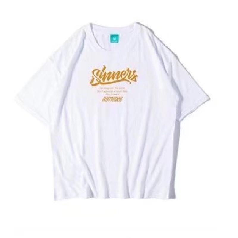 Áo Thun Tay Ngắn Dáng Rộng In Chữ Phong Cách Hip Hop Hàn Quốc Thời Trang Mùa Hè Cho Nam Và Nữ Size M-8XL