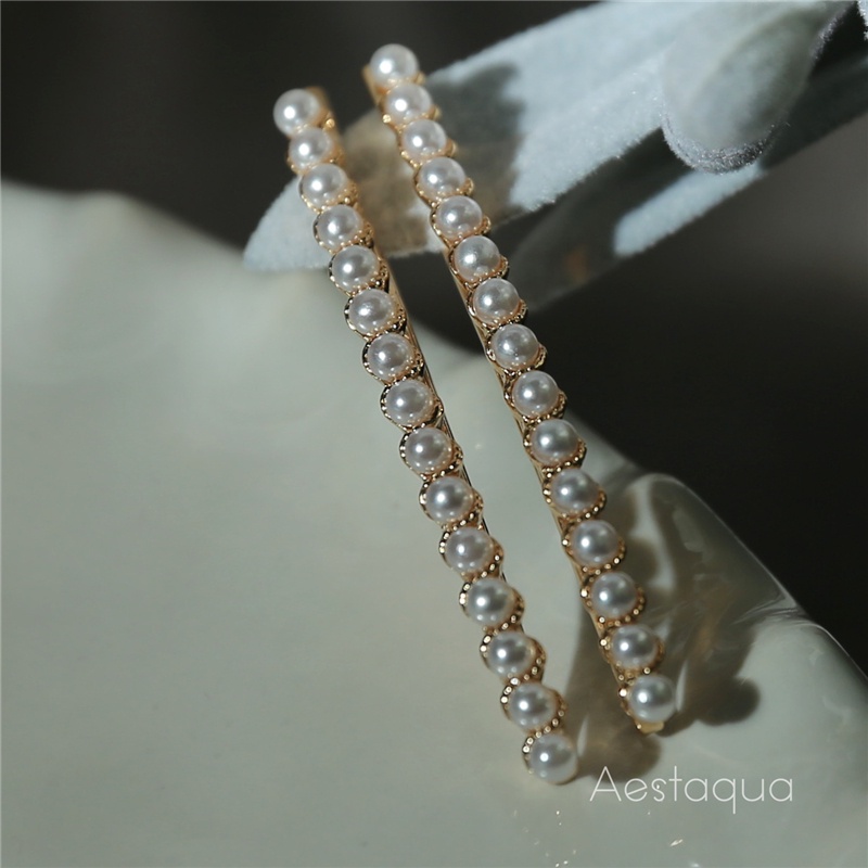 Kẹp Tóc Đính Hạt Ngọc Trai Hình Trái Tim Xinh Xắn Cho Nữ