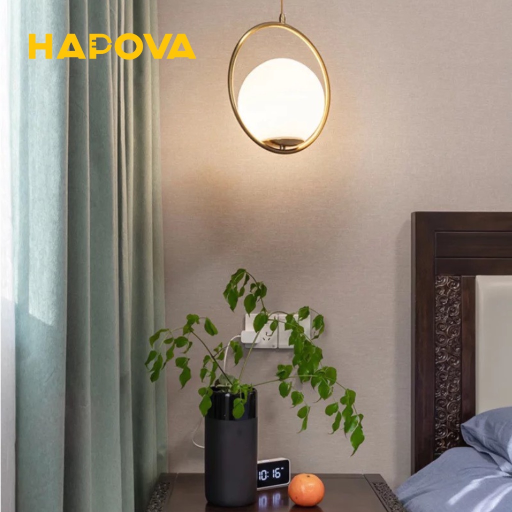 Đèn thả trang trí phòng khách phòng ngủ Decor HAPOVA CORAL 5009 Hình Tròn