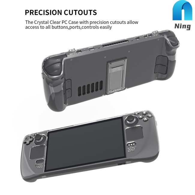 Vỏ Bảo Vệ Cứng Trong Suốt Kèm Giá Đỡ Có Thể Gập Lại Cho Máy Chơi Game Hơi Nước