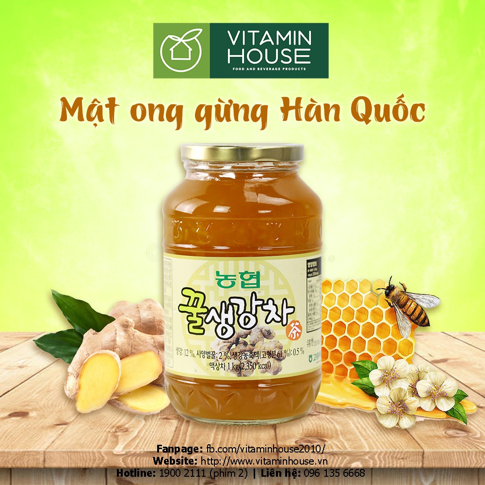 [VITAMIN HOUSE] Mật ong gừng Hàn Quốc 1kg