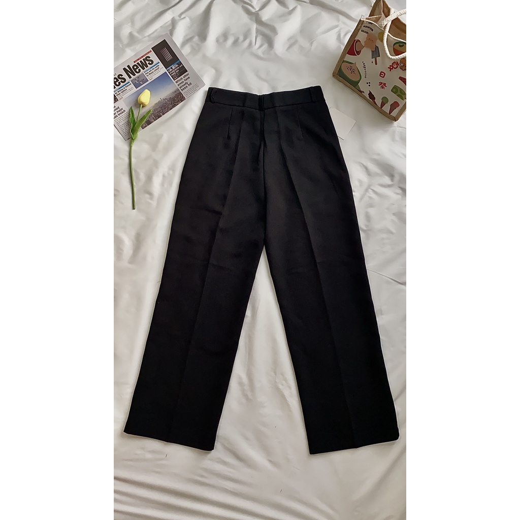 Quần tây nữ ống rộng lưng cao đi học công sở baggy đẹp cao cấp M Fashion QD03