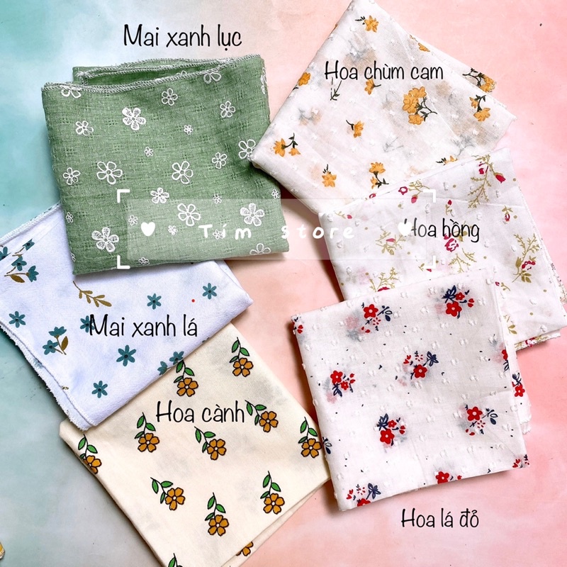 {Ảnh thật} KHĂN BANDANA HOA TRẮNG , HÀNG VẢI ĐẸP MỀM MỊN, HOT TREND ULLZANG