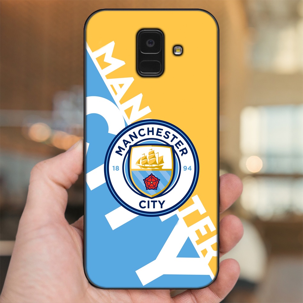 Ốp lưng Samsung A5 2018, A6 2018, A8 2018, J6 2018, A8 Plus viền đen in hình Manchester City MC