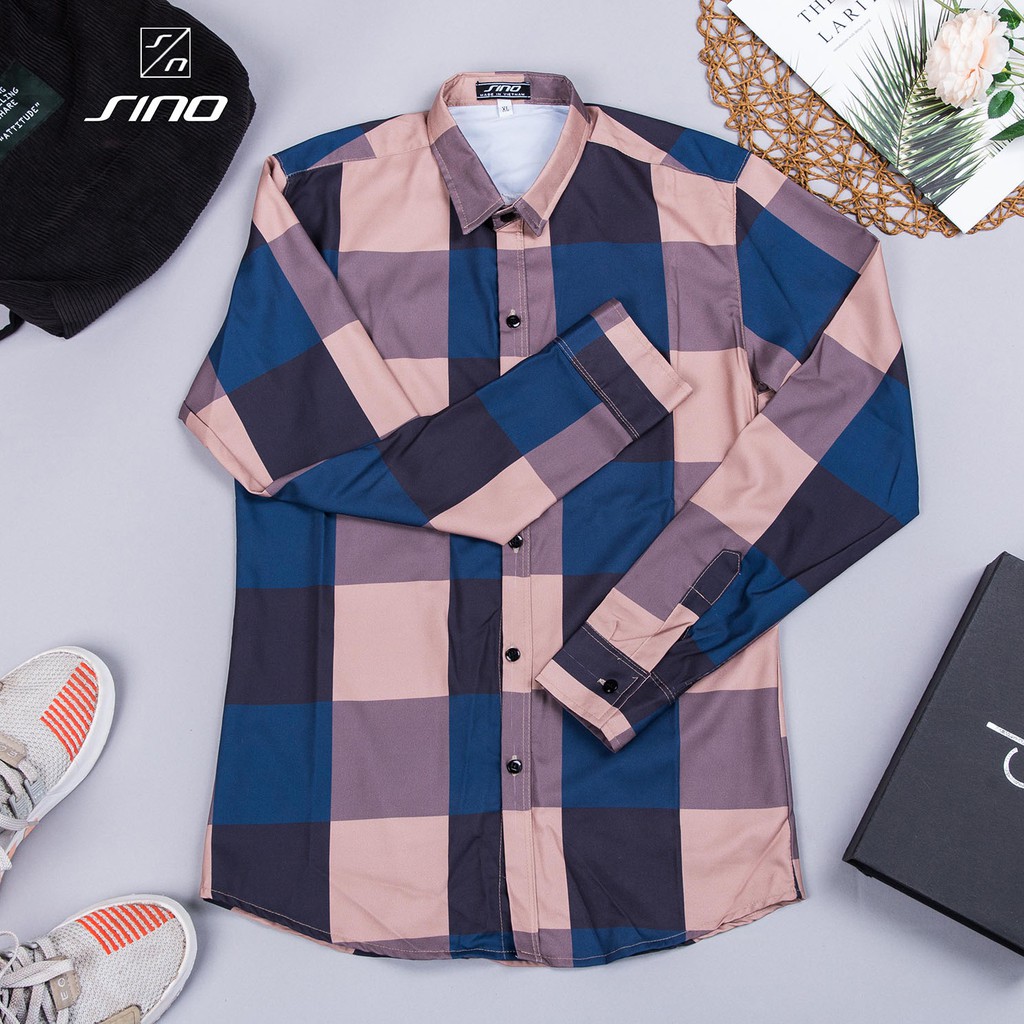 Áo Sơ Mi Nam Kẻ Caro - Vải 3D Đẹp Thoáng Mát AD00001 | BigBuy360 - bigbuy360.vn