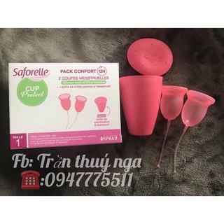 BỘ CỐC Saforelle GỒM 1 CỐC TIỆT TRÙNG VÀ 2 CỐC NGUYỆT SAN