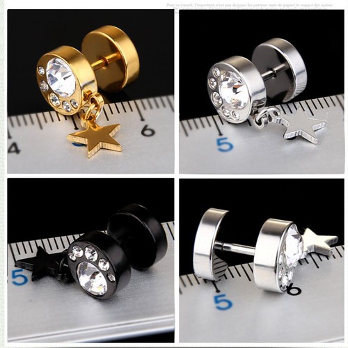 Bông Tai Nam Cá Tính Titan Ko Đen TT 3533 - 1 Chiếc