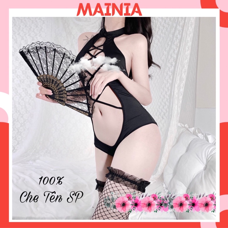 Bộ Bodysuit Ngủ Liền Thân Hở Lưng Dây Đan Trước Ngực Siêu Đẹp Mainia Shop
