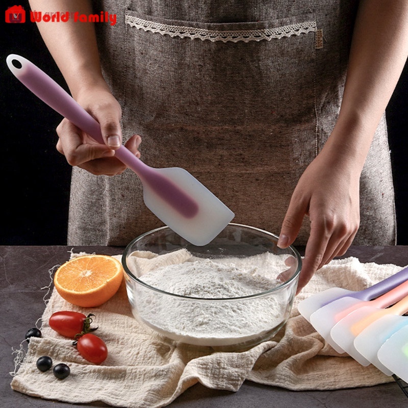 Cây Quét Bột Phết Bánh Kem Bằng Silicone, Dụng Cụ Trộn Bột Phới Vét Bột