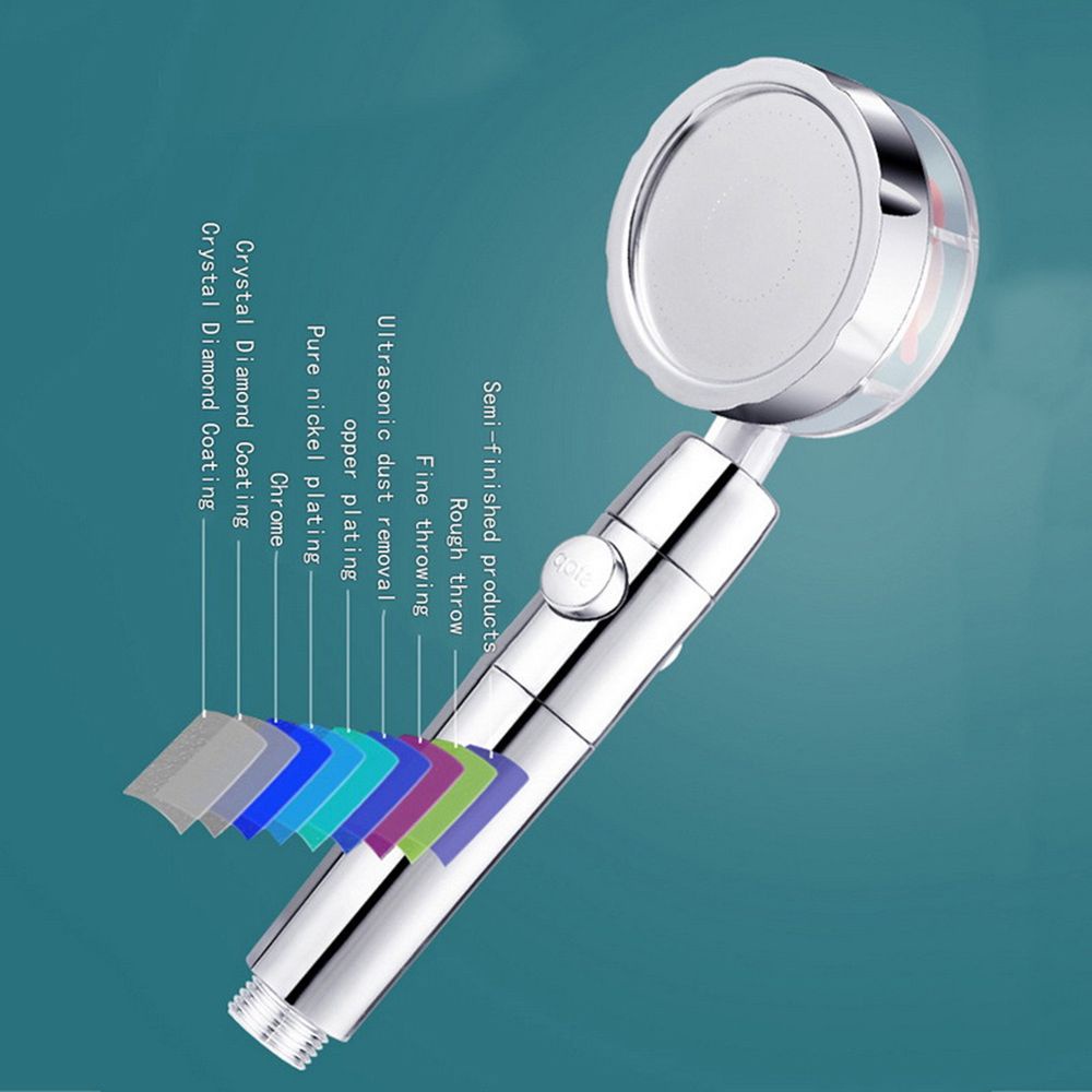 Cánh Quạt Tăng Áp Đầu Vòi Hoa Sen Công Tắc Xoay 360 Độ Cho Phòng Tắm