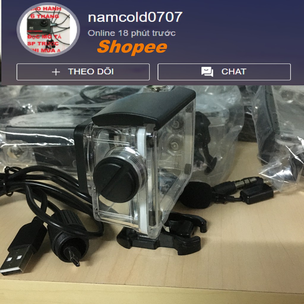 Vỏ chống nước sạc được cho camera hành trình eken h9r | BigBuy360 - bigbuy360.vn