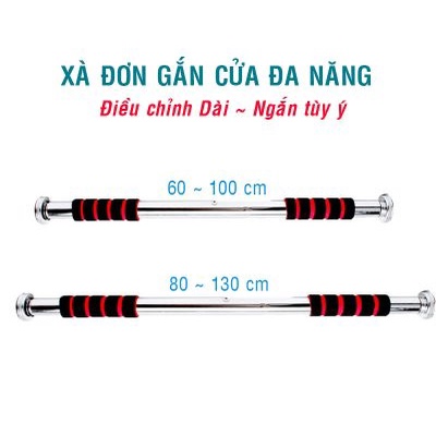 Xà đơn treo tường gắn cửa cao cấp thiết kế nhỏ gọn - hỗ trợ tập Gym tập thể dục đa năng tại nhà