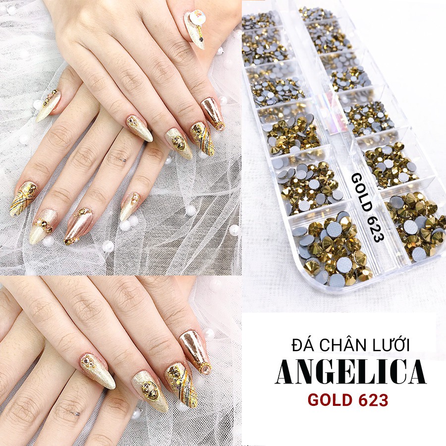 Đá Chân Lưới 12 Khía Vàng Gold ANGELICA 623
