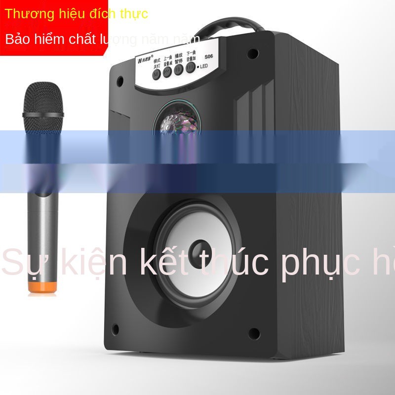 Loa bluetooth vuông dance card âm lượng cao thanh Điện thoại di động gia đình máy tính nhỏ đài phát ngoài trời